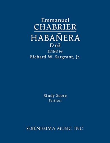 9781608742882: Habanera, D 63: Study score