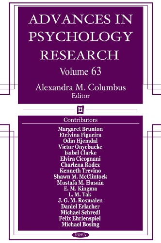 9781608760503: Advances in Psychology Research: Volume 63