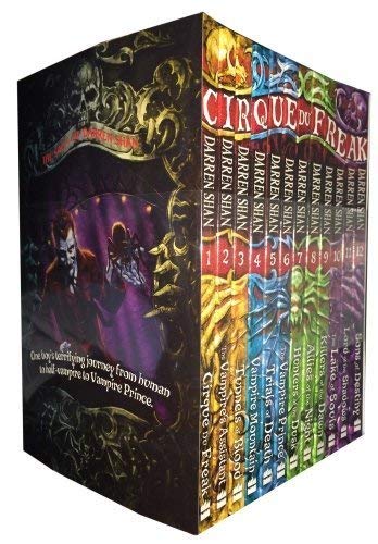 Beispielbild fr Cirque Du Freak Series - Complete 12 Book Collection - Killers of the Dawn, Lord of the Shadows, Trials of Death, Sons of Destiny, Living Nightmare, Vampire's Assistant, Tunnels of Blood, Vampire Prince, Hunters of the Dusk zum Verkauf von Revaluation Books