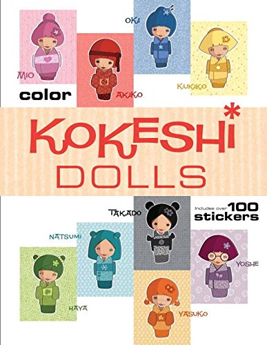 9781609052225: Kokeshi dolls coloring book /anglais