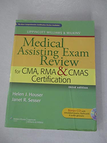 Stock image for Lippincott Williams & Wilkins' Medical Assisting Exam Review for CMA, RMA & CMAS Certification (Medical Assisting Exam Review for CMA and RMA Certification) for sale by HPB-Red