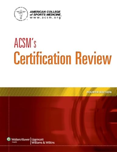 ACSM's Certification Review (9781609139544) by American College Of Sports Medicine