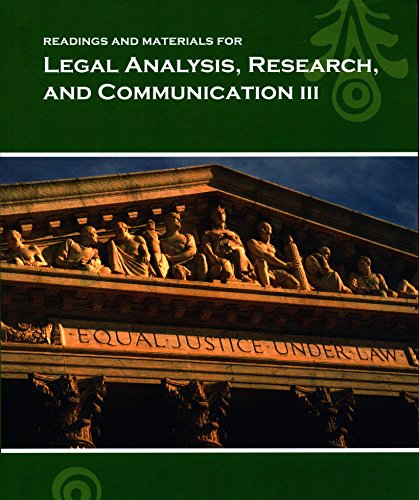 Beispielbild fr Reading Materials for Legal Analysis, Research, an zum Verkauf von HPB-Red