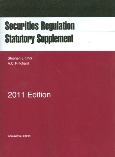 9781609300050: Securities Regulation Statutory Supplement