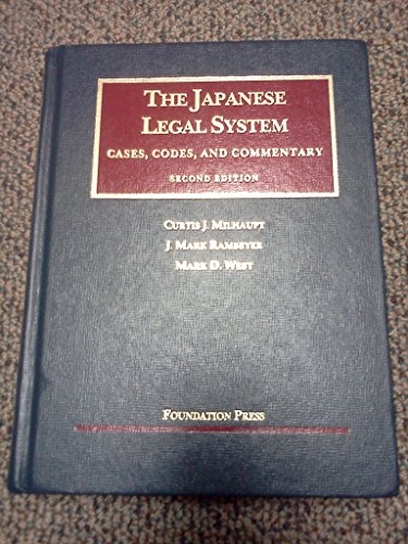 Imagen de archivo de The Japanese Legal System, 2d (University Casebook Series) a la venta por Textbooks_Source