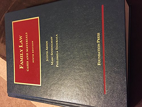 Beispielbild fr Family Law: Cases and Materials, 6th Edition (University Casebook) zum Verkauf von HPB-Red