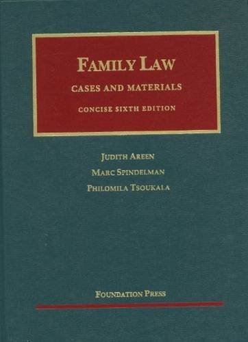 Beispielbild fr Family Law, Concise, 6th (University Casebook Series) zum Verkauf von HPB-Red