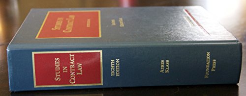 9781609301170: Studies in Contract Law (University Casebook Series)