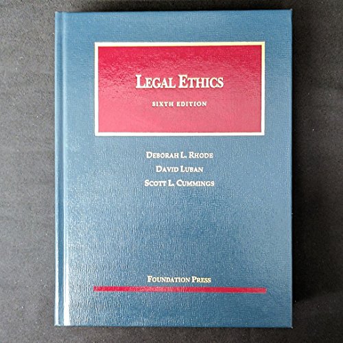 Beispielbild fr Legal Ethics zum Verkauf von ThriftBooks-Dallas
