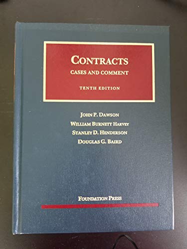 Beispielbild fr Contracts: Cases and Comment, 10th Edition zum Verkauf von SecondSale