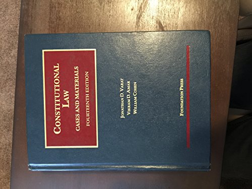 Imagen de archivo de Constitutional Law, Cases and Materials a la venta por Better World Books