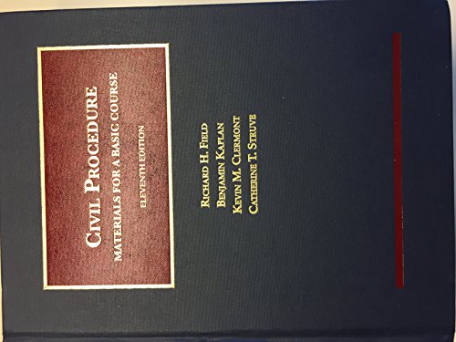 Beispielbild fr Civil Procedure: Materials for a Basic Course zum Verkauf von ThriftBooks-Atlanta