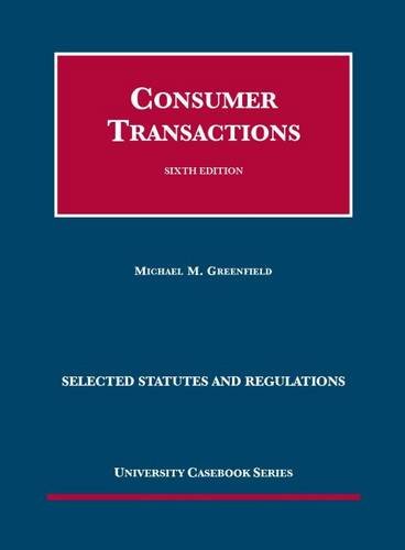 Beispielbild fr Consumer Transactions University Casebook Series zum Verkauf von PBShop.store US