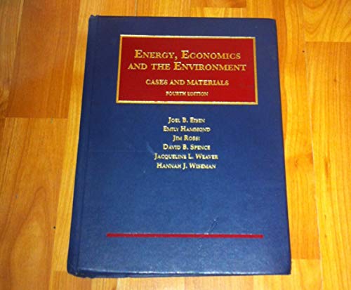 Stock image for Energy, Economics and the Environment, 4th (University Casebook Series) for sale by HPB-Red