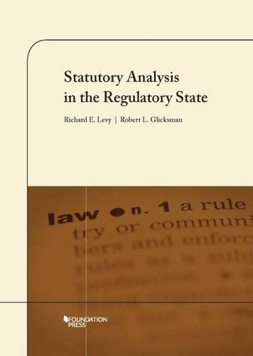 Stock image for Statutory Analysis in the Regulatory State (Coursebook) for sale by Wonder Book
