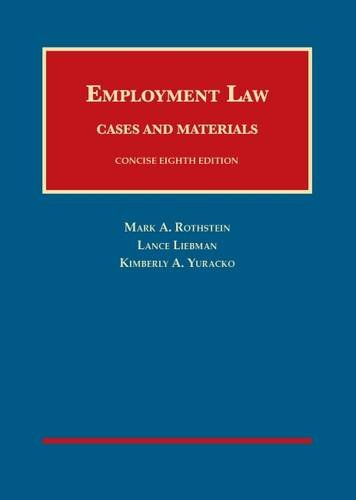 9781609304508: Employment Law Cases and Materials