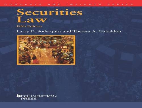 Stock image for Securities Law, 5th (Concepts and Insights) for sale by SecondSale