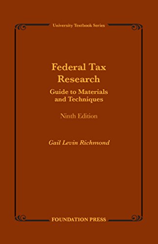 Beispielbild fr Federal Tax Research: Guide to Materials and Techniques zum Verkauf von ThriftBooks-Dallas