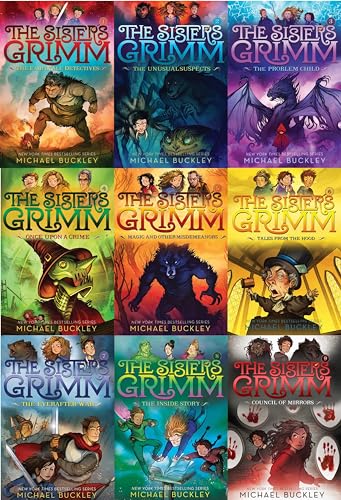 Stock image for 9 Books: Sisters Grimm Set - Fairy Tale Detectives, Unusual Suspect, Problem Child, Once Upon A, Magic & Other Misdemeanors, Tales of the Hood, Everafter War, Inside Story, Council of Mirrors for sale by Blindpig Books