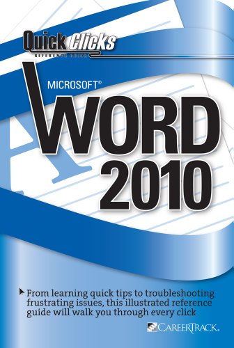 Imagen de archivo de QuickClicks Reference Guide Microsoft Word 2010 a la venta por SecondSale