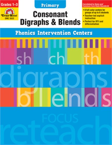 Stock image for Phonics Intervention Centers: Consonant Digraphs and Blends, Grades 1-3 (Primary Phonics Intervention Centers) for sale by SecondSale
