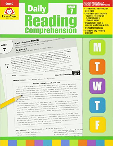 Daily Reading Comprenesion, Grade 7 (Daily Reading Comprehension) (9781609638443) by Evan Moor