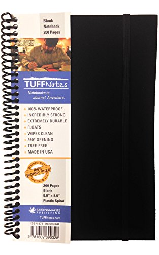 9781609690328: TUFFNotes 5.5 Black with Blank pages - waterproof notebook - journal