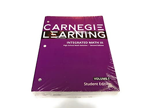 Stock image for Carnegie Learning Integrated Math III Volume I & 2 for sale by Gulf Coast Books