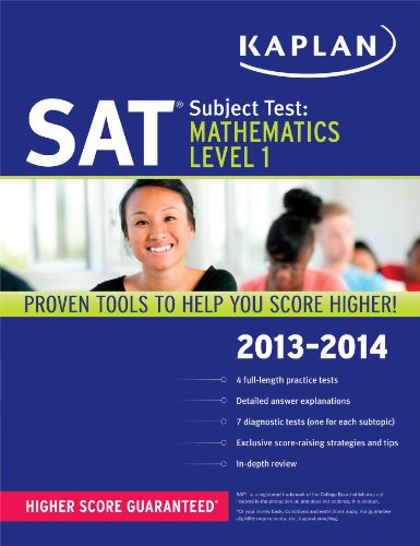 Beispielbild fr Kaplan SAT Subject Test Mathematics Level 1 2013-2014 zum Verkauf von Better World Books