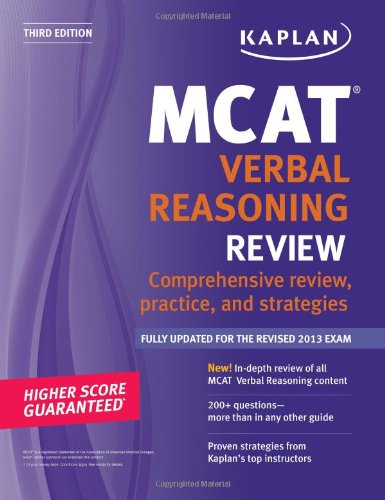 Stock image for MCAT Verbal Reasoning Review 2013 : Comprehensive Review, Practice, and Strategies for sale by Better World Books