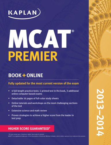 Beispielbild fr Kaplan MCAT Premier 2013-2014 (Kaplan Mcat Premier Program) zum Verkauf von BookHolders