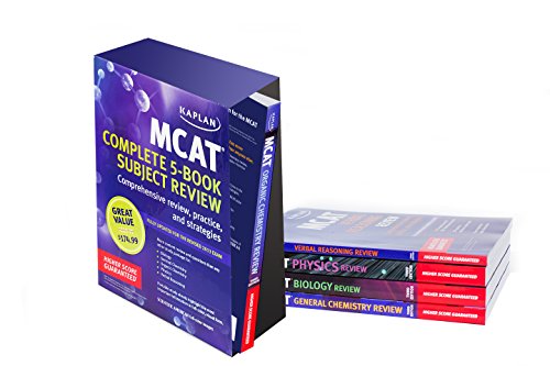 Stock image for Kaplan MCAT Complete 5-Book Subject Review: Comprehensive Review, Practice, and Strategies (Kaplan Test Prep) for sale by Zoom Books Company