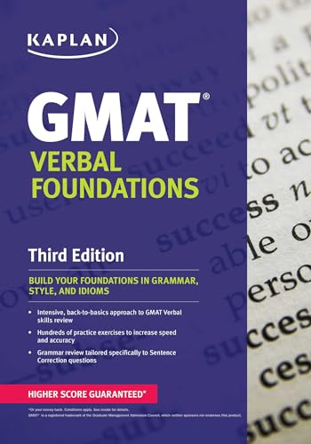 Beispielbild fr Kaplan GMAT Verbal Foundations zum Verkauf von Better World Books: West