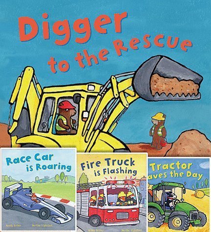 Stock image for Busy Wheels Set of 4 Paperback Books By Mandy Archer Includes Race Car Is Roaring, Tractor Saves the Day, Fire Truck Is Flashing & Digger to the Rescue by archer (2014-05-03) for sale by SecondSale