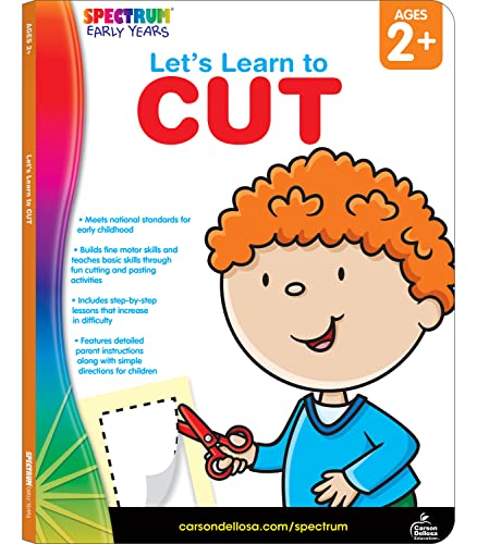 9781609962067: Spectrum Let's Learn Scissor Skills Preschool Workbook, Ages 4 to 5, Preschool Scissor Skills Workbook, Let's Learn Scissor Skills Book With Cutting and Pasting Activities for Kids - 64 Pages