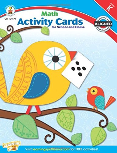 9781609969509: Math Activity Cards for School and Home, Kindergarten