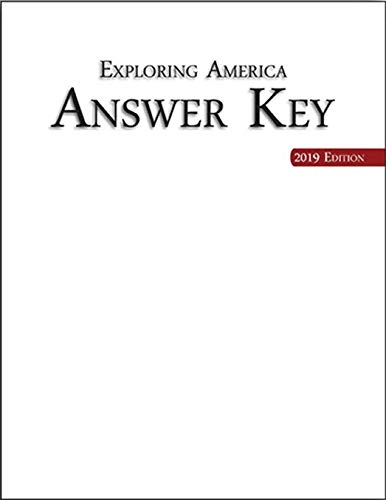Stock image for Exploring America Answer Key for sale by Goodwill