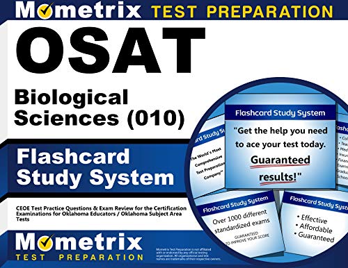 Stock image for OSAT Biological Sciences (010) Flashcard Study System: CEOE Test Practice Questions & Exam Review for the Certification Examinations for Oklahoma Educators / Oklahoma Subject Area Tests (Cards) for sale by Book Deals
