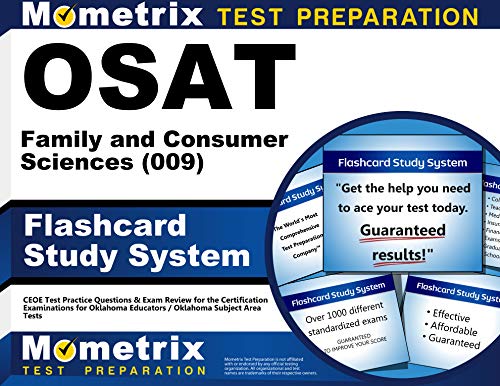 Stock image for OSAT Family and Consumer Sciences (009) Flashcard Study System: CEOE Test Practice Questions & Exam Review for the Certification Examinations for . / Oklahoma Subject Area Tests (Cards) for sale by HPB-Red