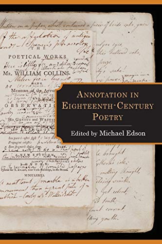 Imagen de archivo de Annotation in Eighteenth-Century Poetry (Studies in Text & Print Culture) a la venta por Chiron Media