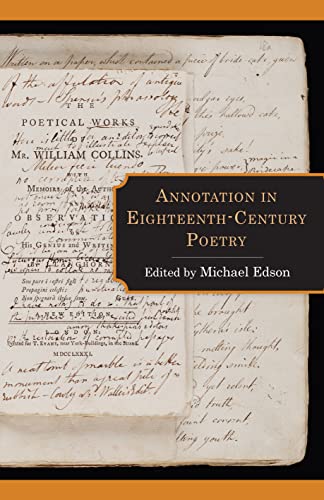 9781611462548: Annotation in Eighteenth-Century Poetry (Studies in Text & Print Culture)