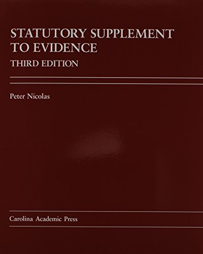 Stock image for Statutory Supplement to Evidence:: A Problem-Based Comparative Approach for sale by SecondSale