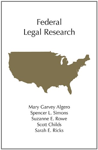 Stock image for Federal Legal Research for sale by Better World Books