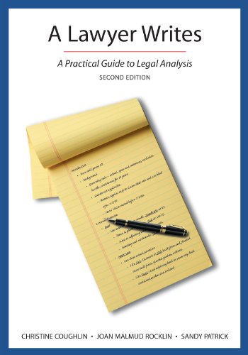 Beispielbild fr A Lawyer Writes: A Practical Guide to Legal Analysis zum Verkauf von BooksRun