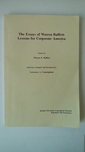Stock image for The Essays of Warren Buffett: Lessons for Corporate America for sale by SecondSale