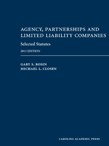 Imagen de archivo de Agency, Partnerships and Limited Liability Companies Selected Statutes a la venta por HPB-Red
