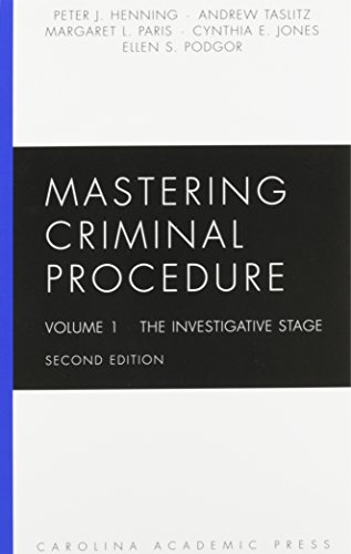 Beispielbild fr Mastering Criminal Procedure, Volume 1: The Investigative Stage, Second Edition zum Verkauf von SecondSale