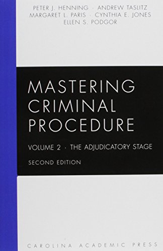 Stock image for Mastering Criminal Procedure : The Adjudicatory Stage for sale by Better World Books: West