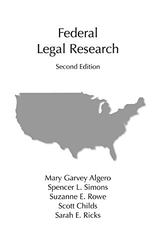 Beispielbild fr Federal Legal Research zum Verkauf von Better World Books