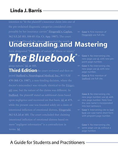 Beispielbild fr Understanding and Mastering The Bluebook: A Guide for Students and Practitioners zum Verkauf von BooksRun
